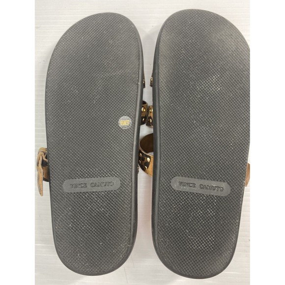 Vince Camuto Women’s Buckle Slides Sandals Animal Print Ciandra Worn little 6.5 - Picture 12 of 13